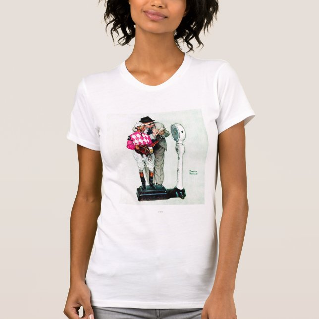 Jockey Weighing In by Norman Rockwell T-Shirt (Front)