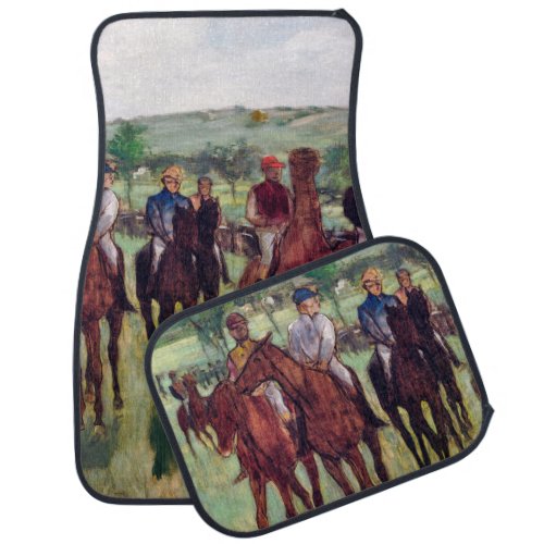 Jockeys and Race Horses Edgar Degas Car Floor Mat