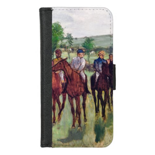 Jockeys and Race Horses Edgar Degas iPhone 87 Wallet Case