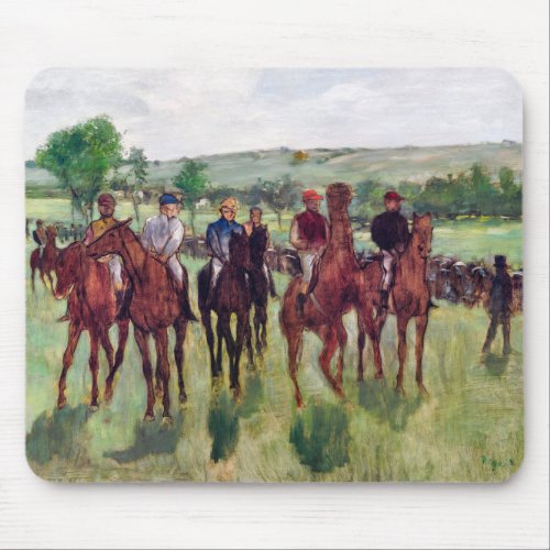 Jockeys and Race Horses Edgar Degas Mouse Pad