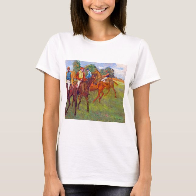 Jockeys and Race Horses, Edgar Degas T-Shirt (Front)