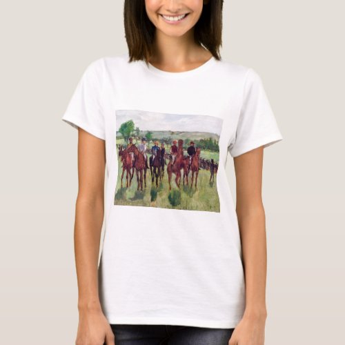 Jockeys and Race Horses Edgar Degas T_Shirt