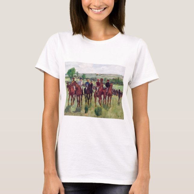 Jockeys and Race Horses, Edgar Degas T-Shirt (Front)