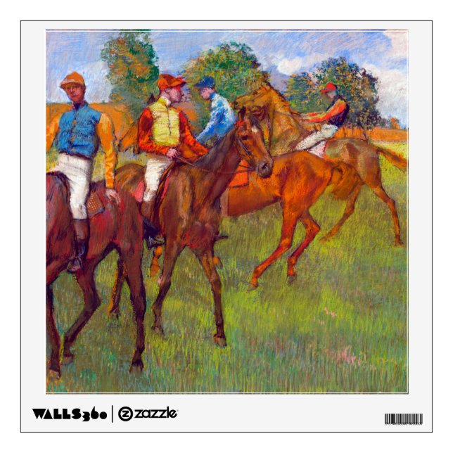 Jockeys and Race Horses, Edgar Degas Wall Decal (Front)