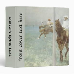 Jockeys Before the Race by Edgar Degas 3 Ring Binder