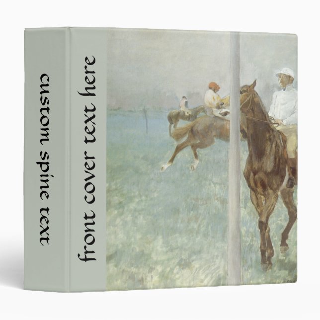 Jockeys Before the Race by Edgar Degas 3 Ring Binder (Front/Spine)