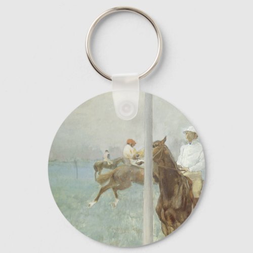 Jockeys Before the Race by Edgar Degas Keychain