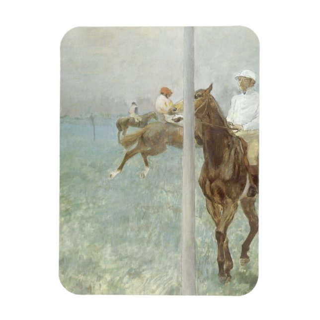 Jockeys Before the Race by Edgar Degas Magnet (Vertical)
