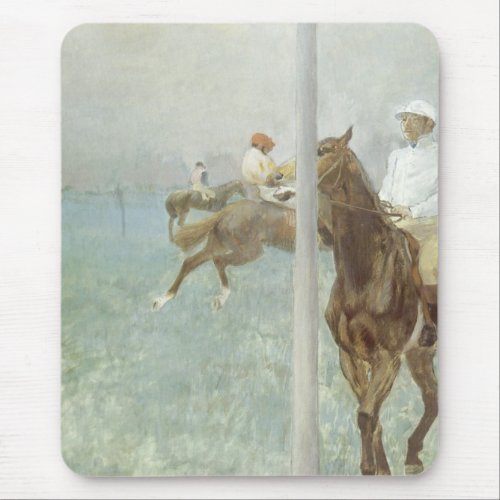 Jockeys Before the Race by Edgar Degas Mouse Pad
