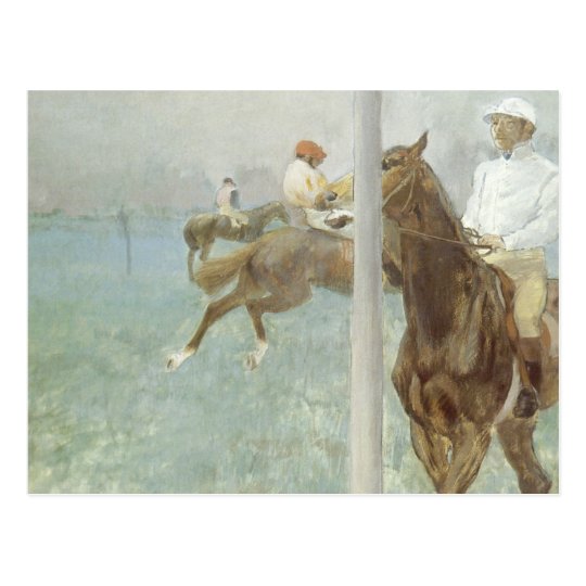 Jockeys Before the Race by Edgar Degas Postcard