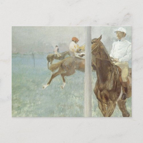 Jockeys Before the Race by Edgar Degas Postcard