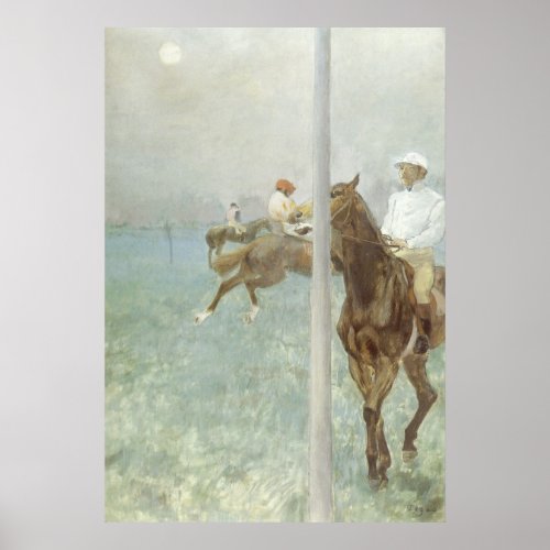 Jockeys Before the Race by Edgar Degas Poster