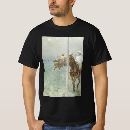Jockeys Before the Race by Edgar Degas T_Shirt