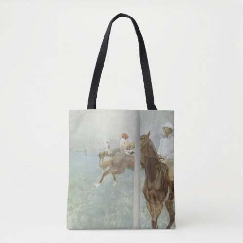Jockeys Before the Race by Edgar Degas Tote Bag