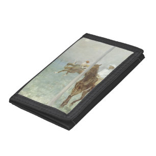 Jockeys Before the Race by Edgar Degas Tri-fold Wallet