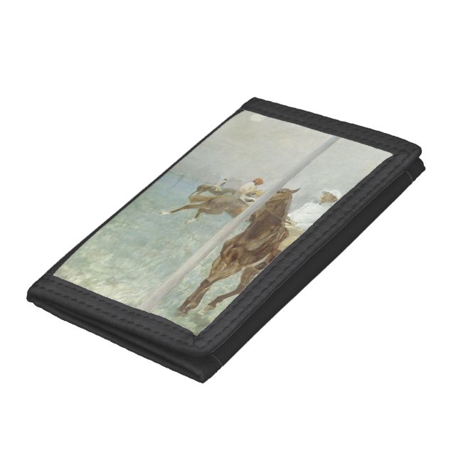 Jockeys Before the Race by Edgar Degas Trifold Wallet (Bottom)
