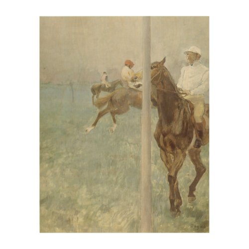 Jockeys Before the Race by Edgar Degas Wood Wall Decor