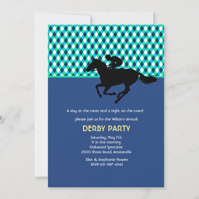 Jockey's Pride Blue Invitation (Front)
