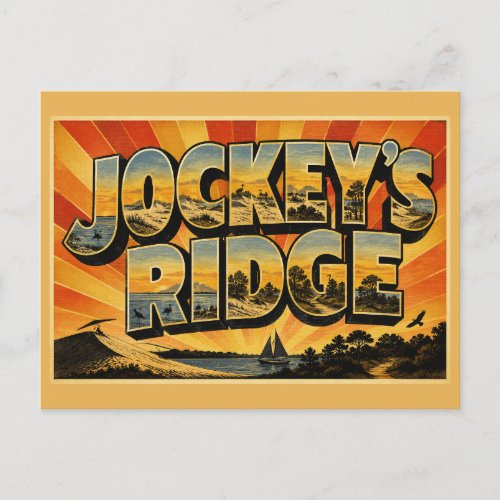 Jockeys Ridge North Carolina Sand Dune Sound Art Postcard