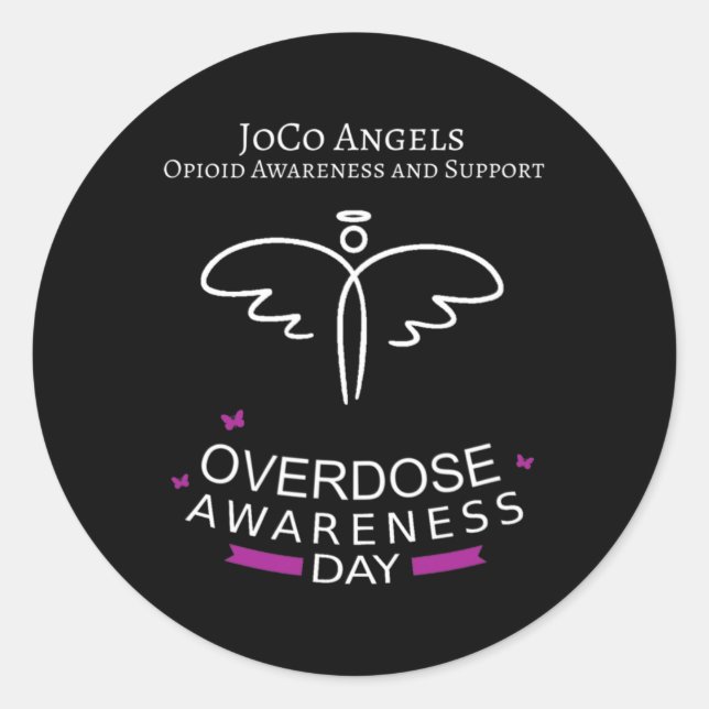 Joco Angels Overdose Awareness Day  Classic Round Sticker (Front)