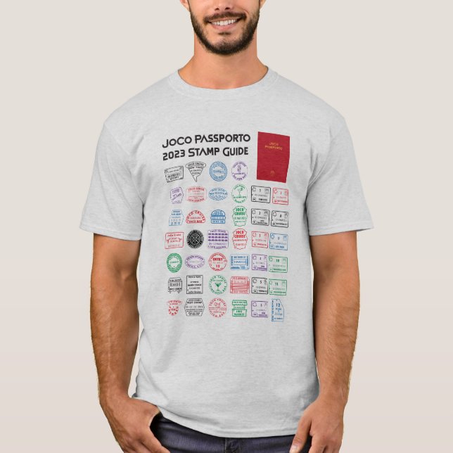 JoCo Passporto 2023 Stamp Guide T-shirt (Front)