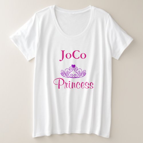 JoCo Princess Tiara Plus Size T_Shirt