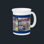 Jocund Beverage Pitcher<br><div class="desc">Original Painting of well-known Hungarian Pastry Shop in Manhattan’s Upper Westside,  by Fine Art Artist,  Gaye Elise Beda
See gayeelisebeda.store
https://www.redbubble.com/shop/?query=Gaye Elise Beda&ref=search_box
https://gayeelise-beda.pixels.com
http://www.zazzle.com/gaye elise beda gifts  
http://issuu.com/lieslmarelli/docs/wia278-july-issuu/1?e=2826034/843692 
https://fineartamerica.com/profiles/gayeelise-beda
q=gaye elise beda&x=-749&y=-111
www.synchronopedia.com/wwsah_candidate_list.htm</div>