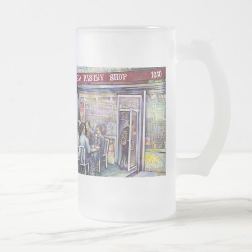 Jocund Frosted Glass Beer Mug