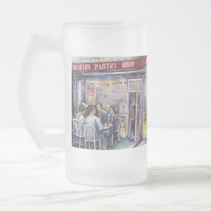 Jocund Frosted Glass Beer Mug