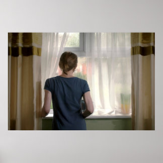 Jodie watching the rain poster