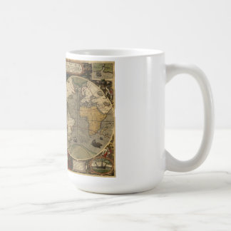 Jodocus Hondius 1595 Map of The World Coffee Mug