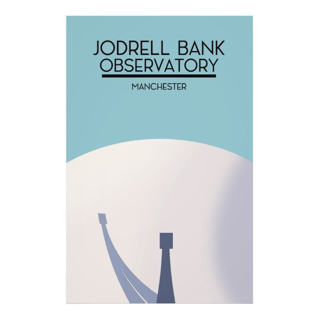 Jodrell Bank Observatory space art. Photo Print (Front)