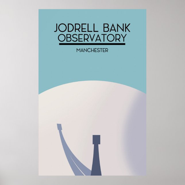 Jodrell Bank Observatory space art. Poster (Front)