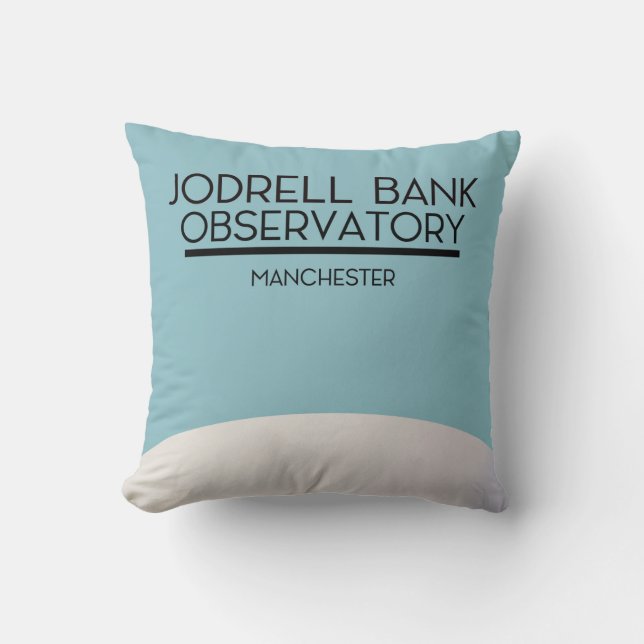 Jodrell Bank Observatory space art. Throw Pillow (Front)