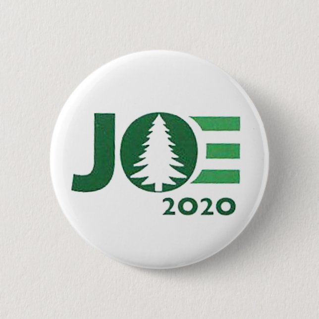 Joe 2020 Green Logo Button (Front)