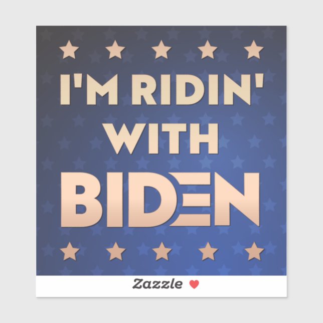 Joe 2020 - I'm Ridin' With Biden Sticker (Sheet)