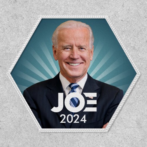 Joe 2024 _ Photo with Teal Ray Background Patch