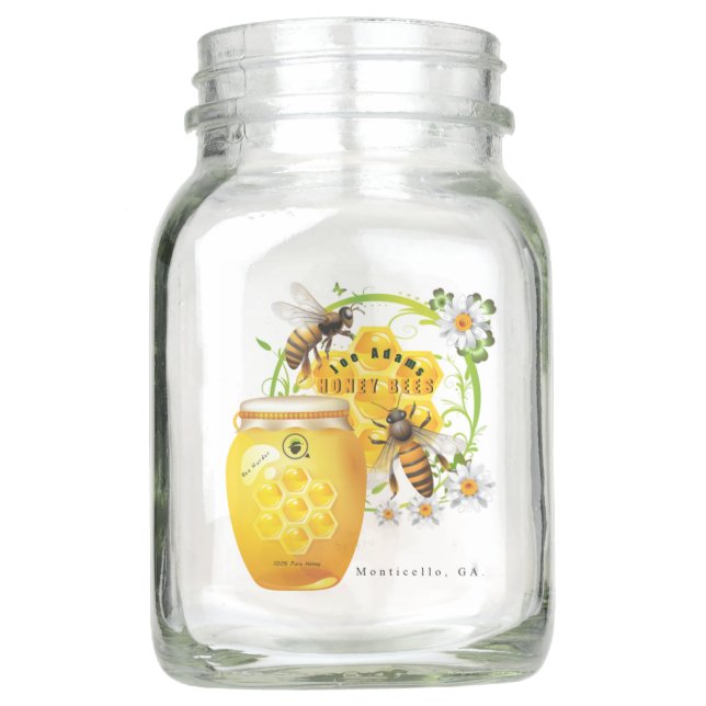 Joe Adams Honey Mason Jar (Front)