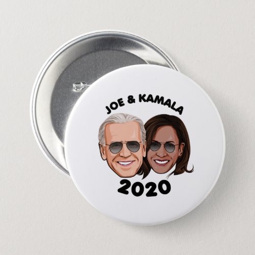 JOE AND KAMALA 2020 _ Caricature Aviators Button
