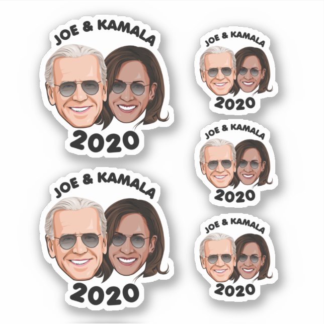 JOE AND KAMALA 2020 - Caricature Aviators Sticker (Front)