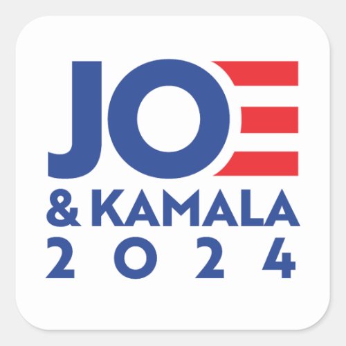 Joe and Kamala 2024 Square Sticker