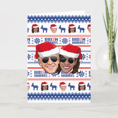 Joe and Kamala Aviator Christmas Card