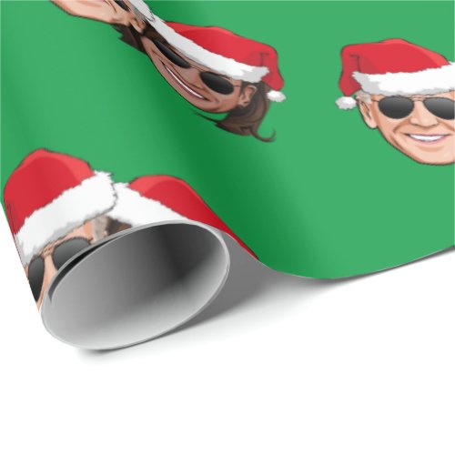 Joe and Kamala Aviator Christmas Wrapping Paper