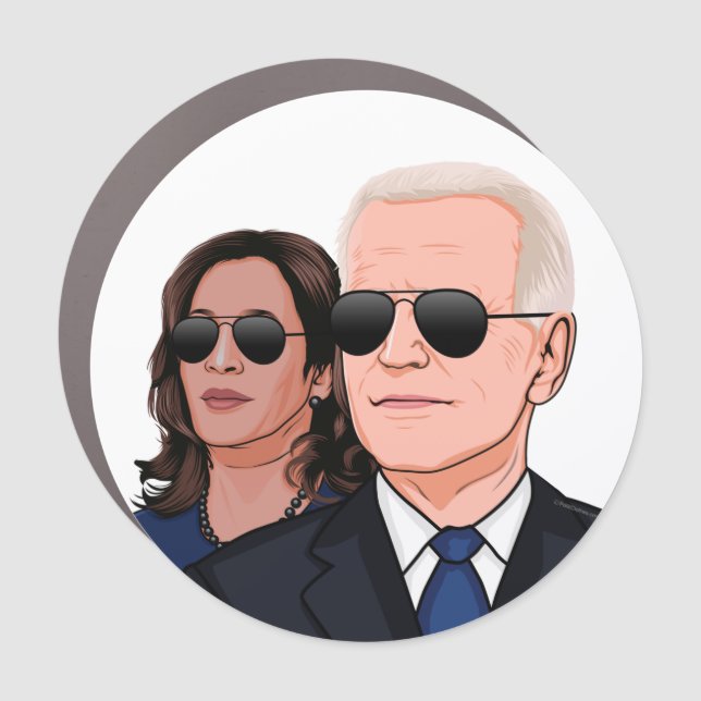 Joe and Kamala Aviators Car Magnet (Front)