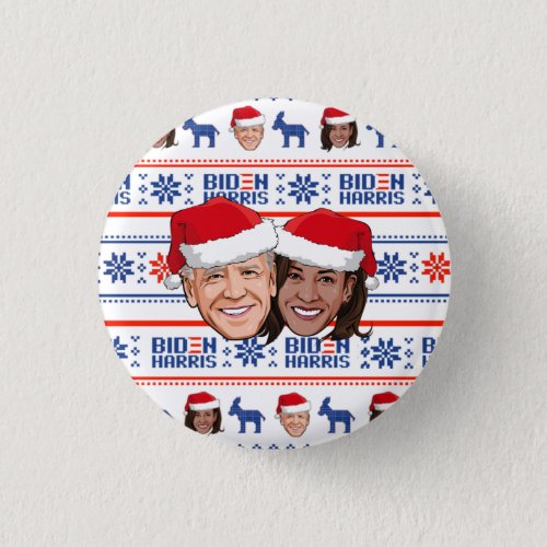 Joe and Kamala Christmas Button