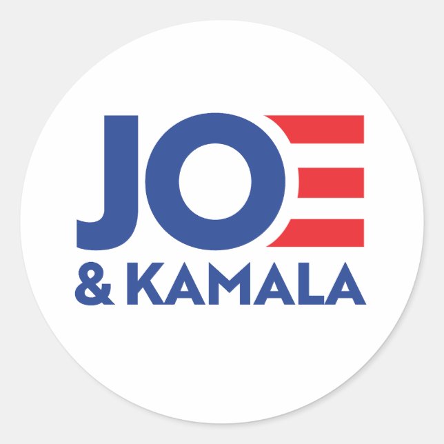 Joe and Kamala Classic Round Sticker (Front)