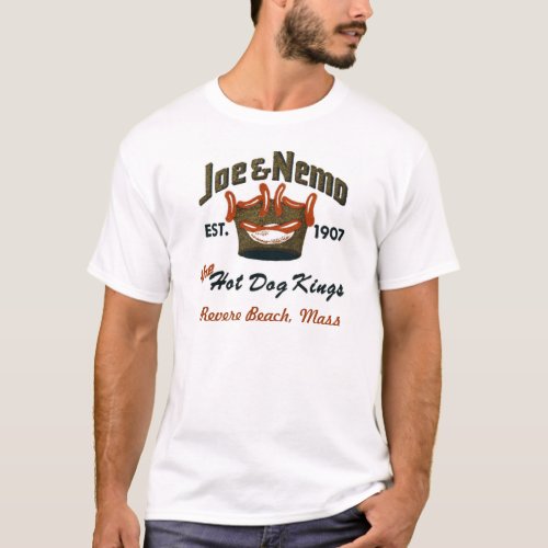 Joe and Nemo Hot Dogs Revere Beach Mass T_Shirt