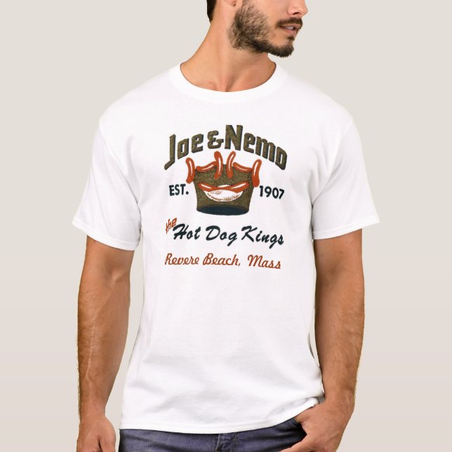 Joe and Nemo Hot Dogs Revere Beach Mass T-Shirt (Front)