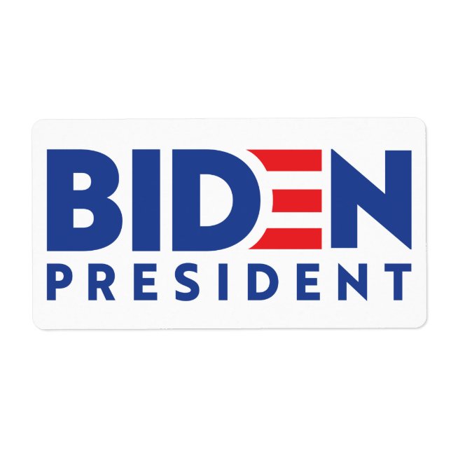 Joe Biden 2020 Biden for President Label (Front)