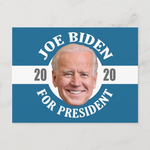 Joe Biden 2020 _ Classic Design Blue White Photo Postcard